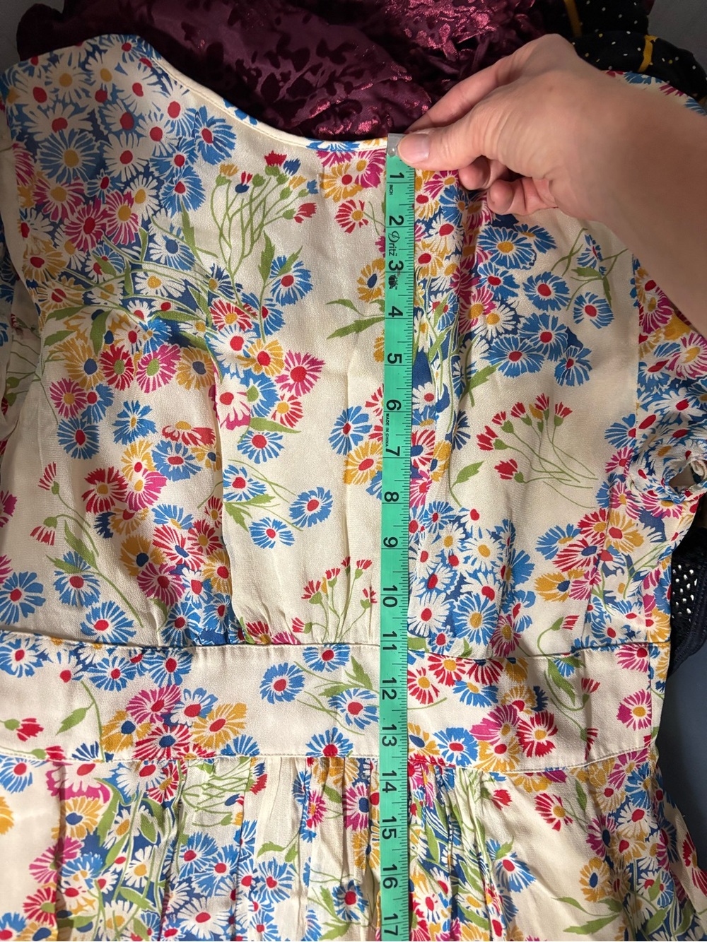 Boden Wildflower Floral Chiffon Dress V-Neck Flutter Sleeve 8L *small flaws* - Picture 11 of 12